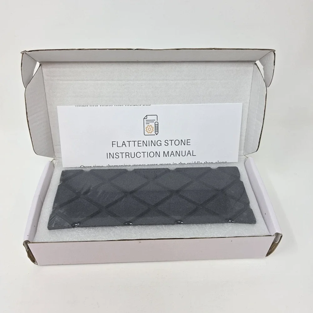New Sharp Pebble Dual Grit Flattening Stone ~ 120/320 Grit ~ Silicon Carbide